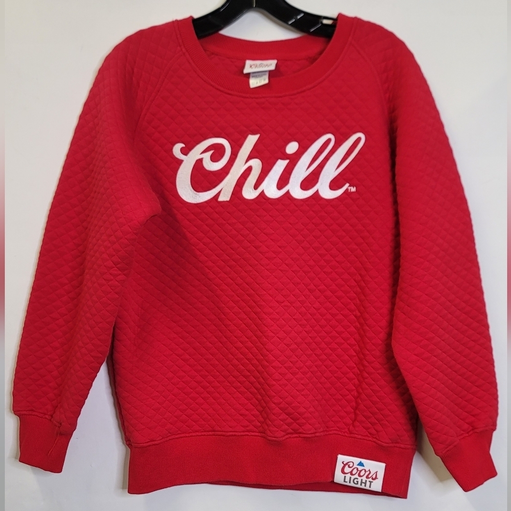 Coors  light quilted embroidered chill Pullover